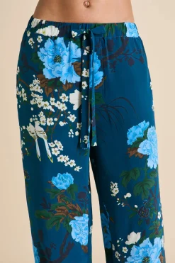 Fashion Yves Tibatant Floral Pajamasin Silk Crêpe de Chine Pajamas