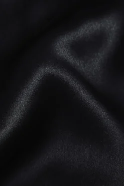 Flash Sale Zoya Black Fringed Slip Dressin Silk Satin Dresses